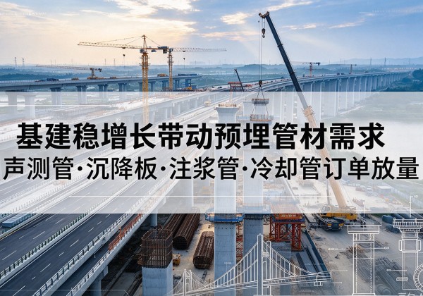 顺城基建稳增长带动预埋监测管材需求，声测管、沉降板、注浆管订单持续放量